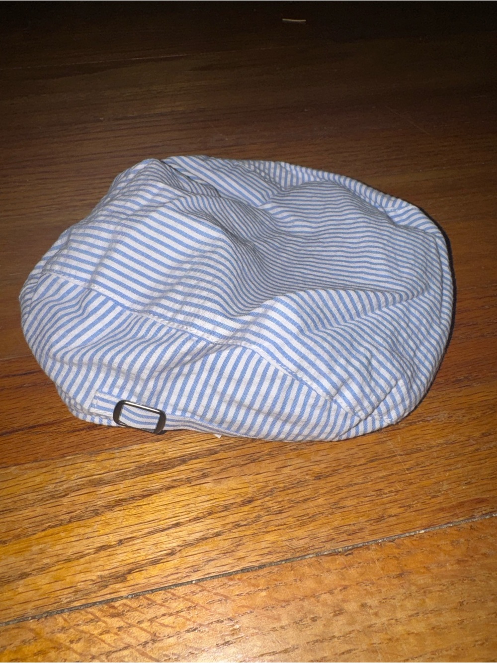 Janie & Jack Little Boy’s Classic Blue & White Seersucker Newsboy Cap NWT